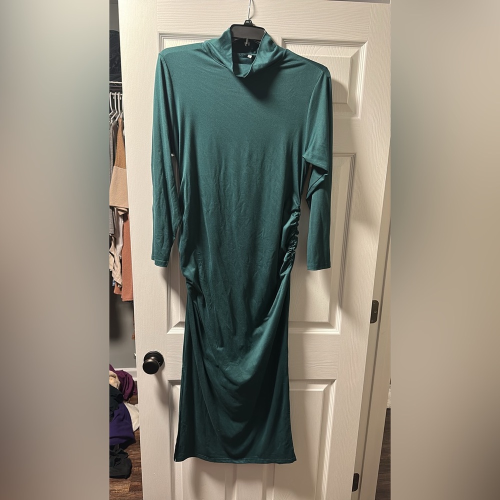 Maternity Green Long Sleeve Dress